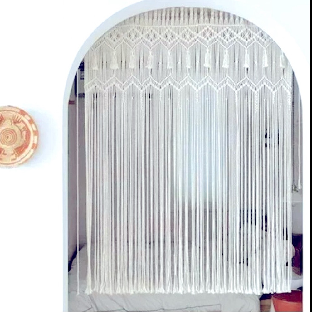 🆕Modern BÖHÖ Soul Embellish’s Handwoven Macrame Curtain/Tapestry/Photo Backdrop